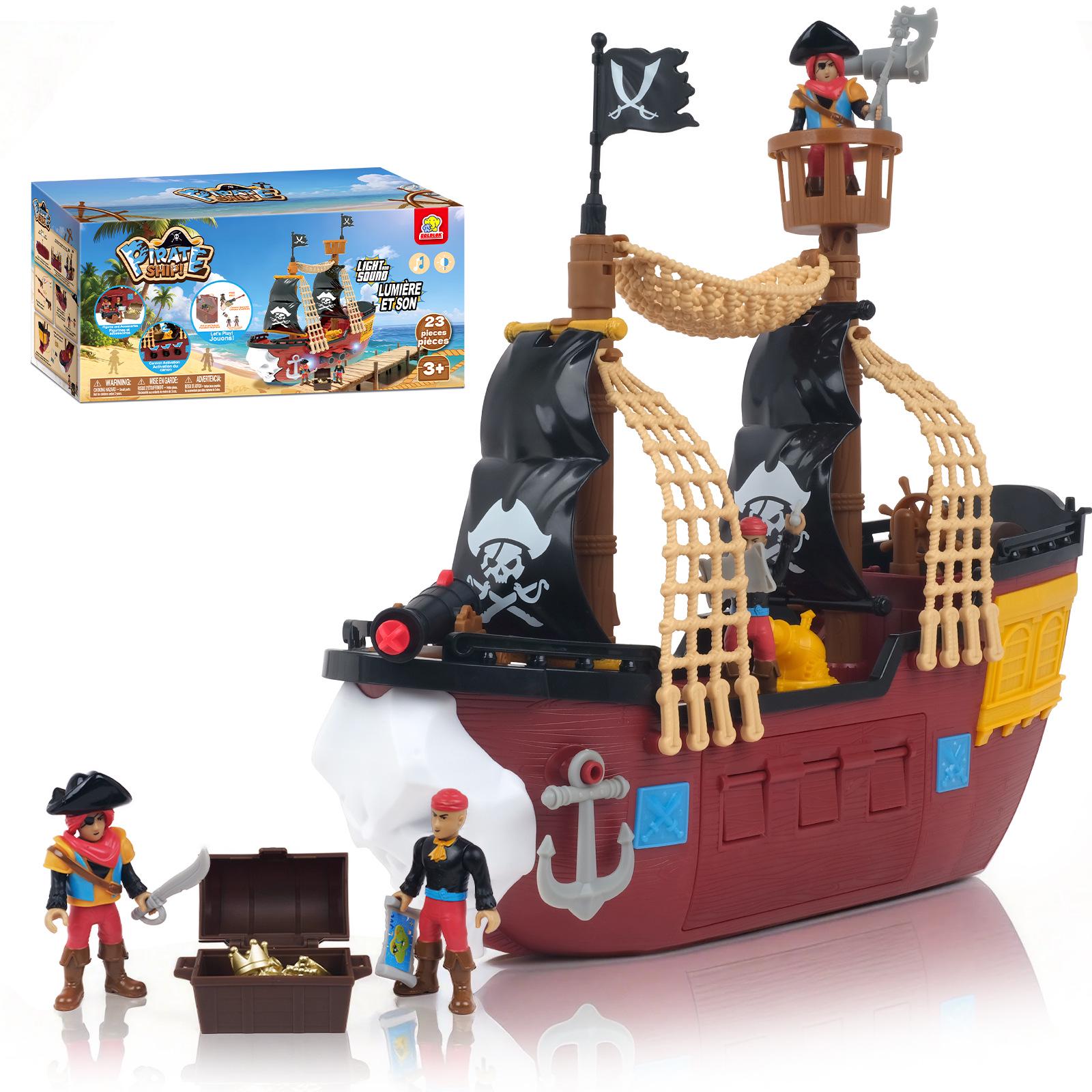 Pirate Ship Building Blocks: Black Pearl Model - Educational Toy for Boys