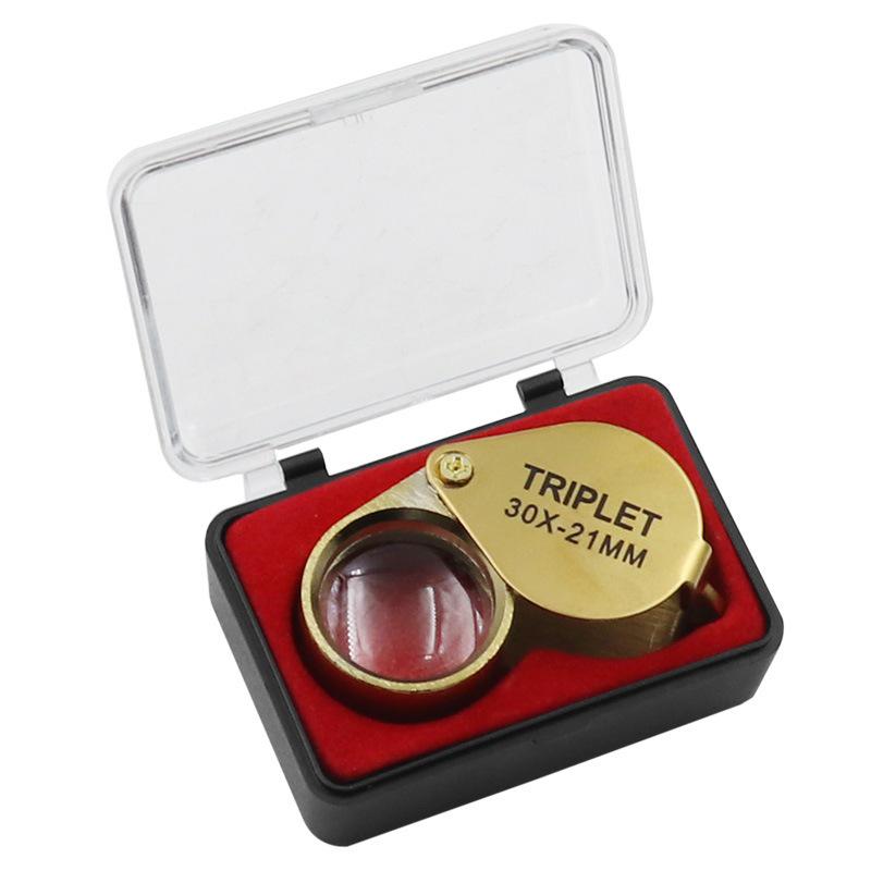 Foldable 30x Handheld Jewelry Magnifier - Antique Identification Tool & Practical Gift