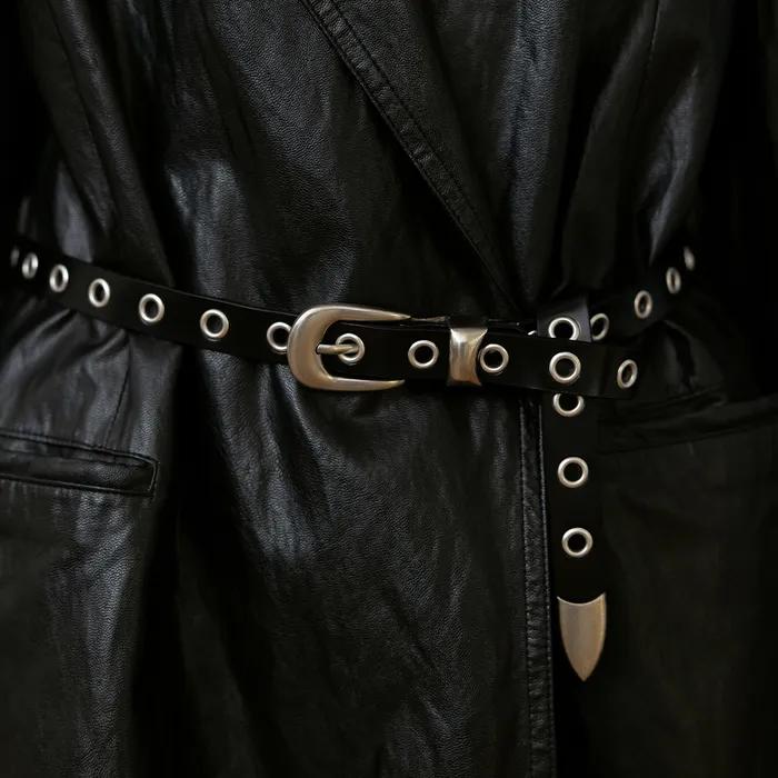 BT8072 Western Eyelet Tip Cowhide Belt 18mm