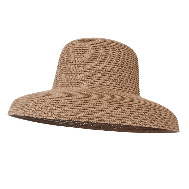 Elegantní 100% papírové sluneční klobouky s širokou krempou pro ženy, dámy, venkovní cestování, pláž, letní slaměný klobouk