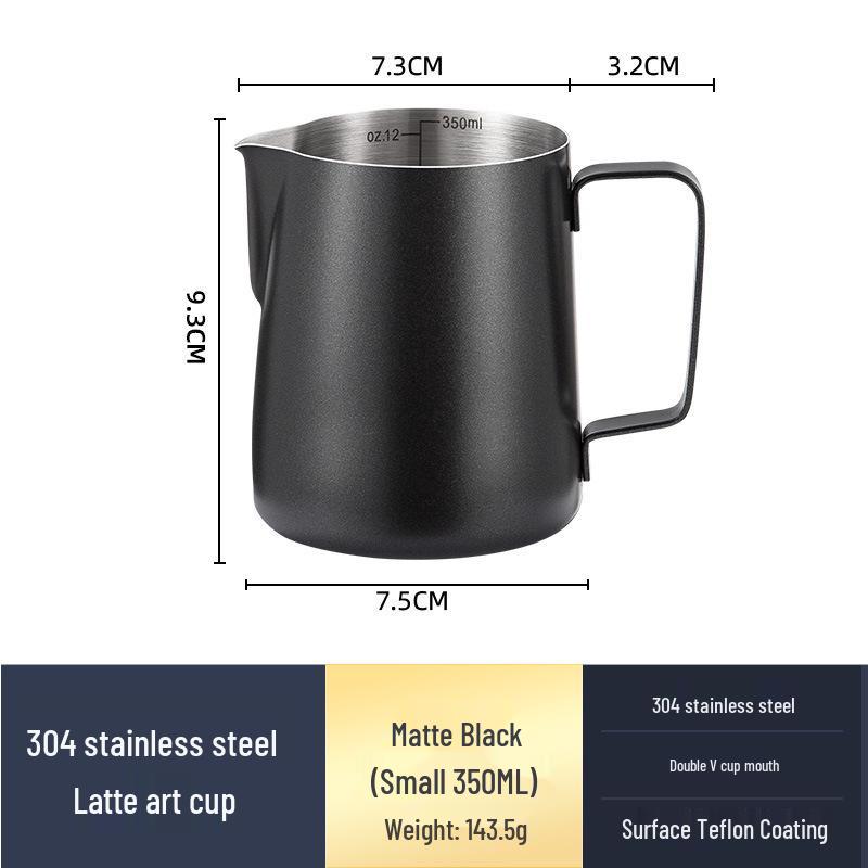 Stainless Steel 304 Milk Frothing Pitcher with Scale - Coffee Latte Art Cup and Milk Frother Jug