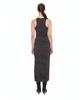 Too Much Tax Zebra Jersey Maxi Dress Charcoal