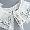 Lace Floral Printed Embroidery Fake Collar for Womens Shirt Hollow Out Floral Necklace Scarf False Detachable Collars