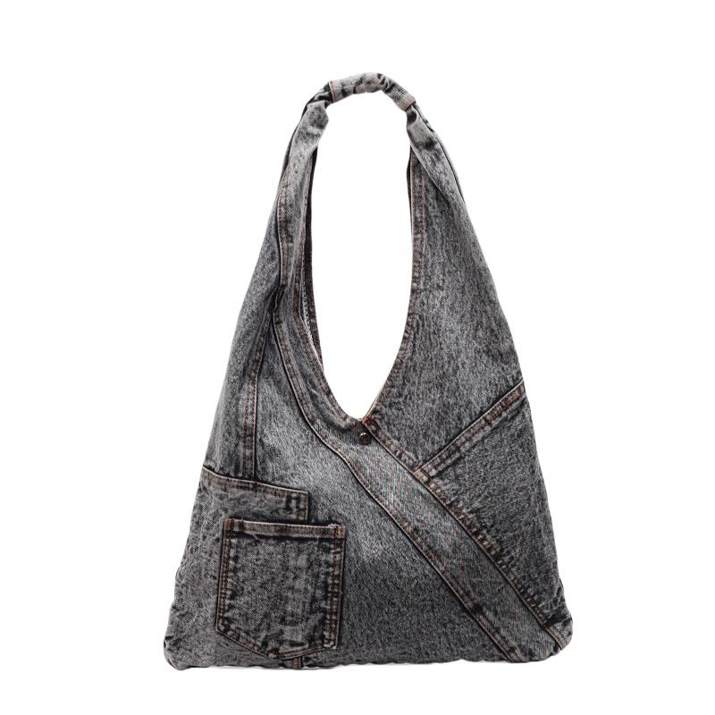 Women's Denim Tote Bag Fashiable Oversized Shoulder Bag Casual Everyday Canvas Style Handbag