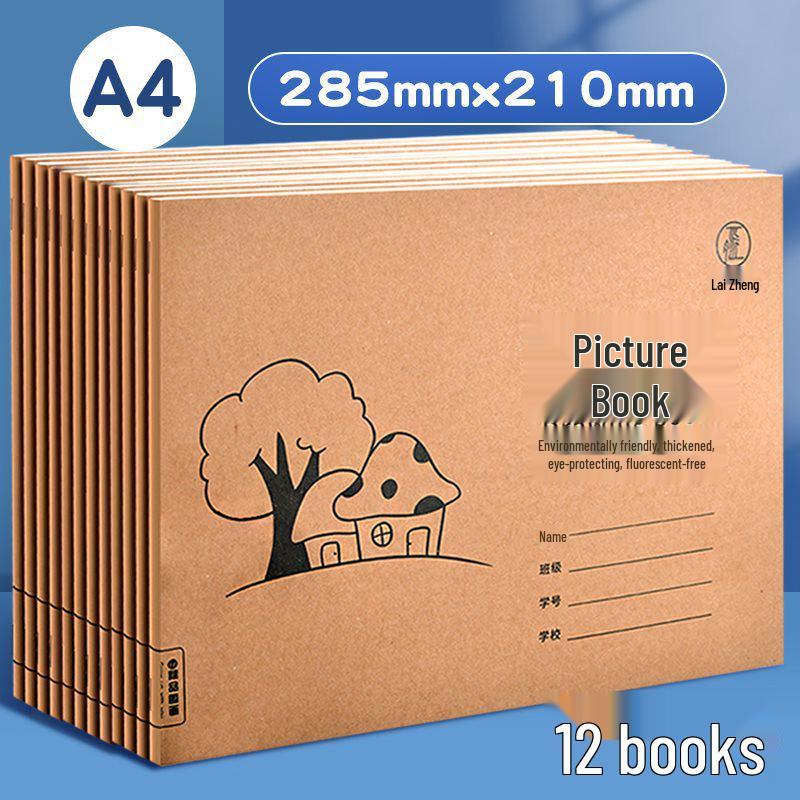 Children's A4 Blank Sketchbook for Beginners - Ideal for Drawing and Painting in Kindergarten and Elementary School Art Classes