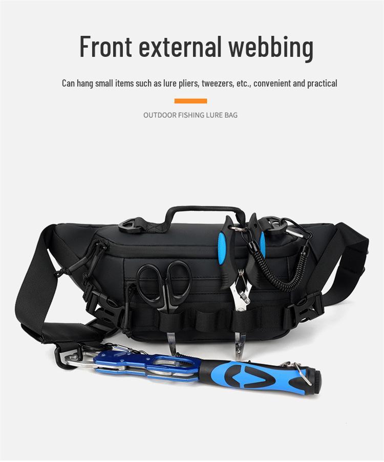 Luya Men's Multifunctional Waterproof Waist Bag for Fishing and Outdoor Travel