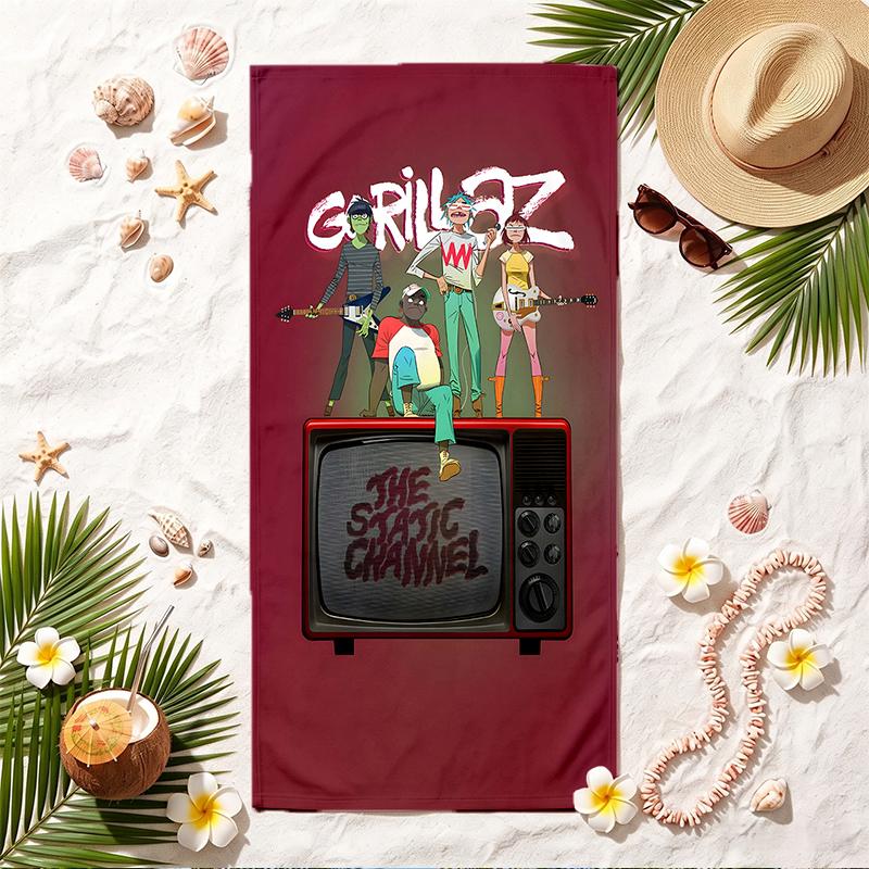 Gorillaz Soft Beach Towel Stylish Beach Pool Towel for Summer Seaside Vacation Travel