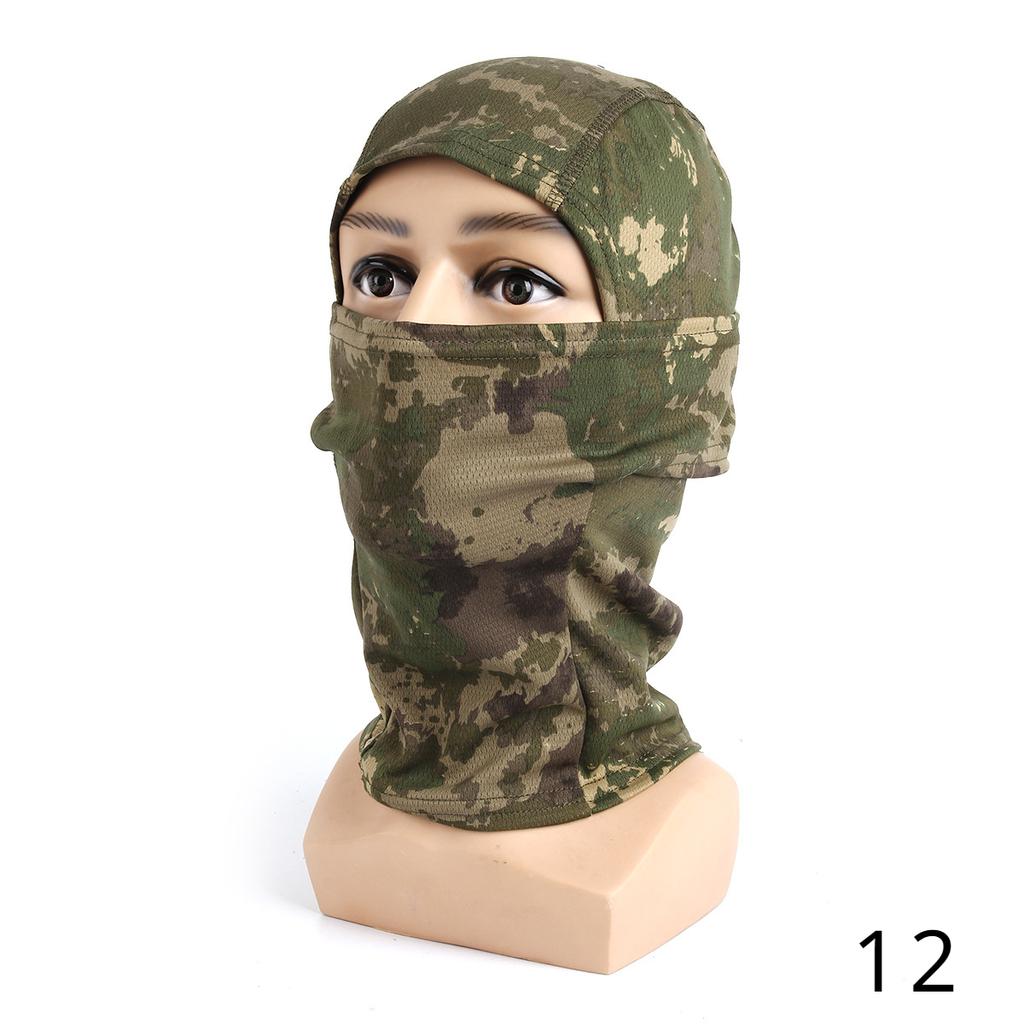 Outdoor Camouflage Camo Balaclava Army Tactical Military Ski Full Face Mask Motorcycle Bicycle Caps Full Face Mask 27 COLORS