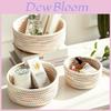 Cotton Ecofriendly Storage Basket With Multiuse Organizer For Home Office And Vanity