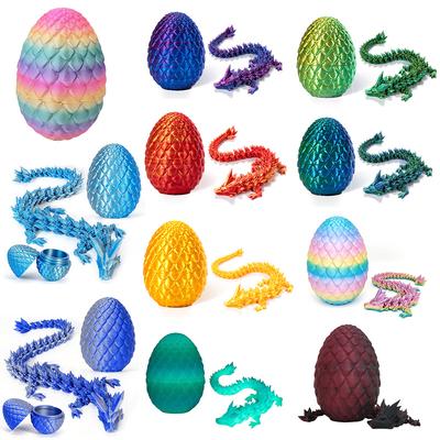 3D Printing Complete Set Dragon Modle Decompression Dragon Egg Chameleon Pendulum Movable Desktop Ornament Kid Toy