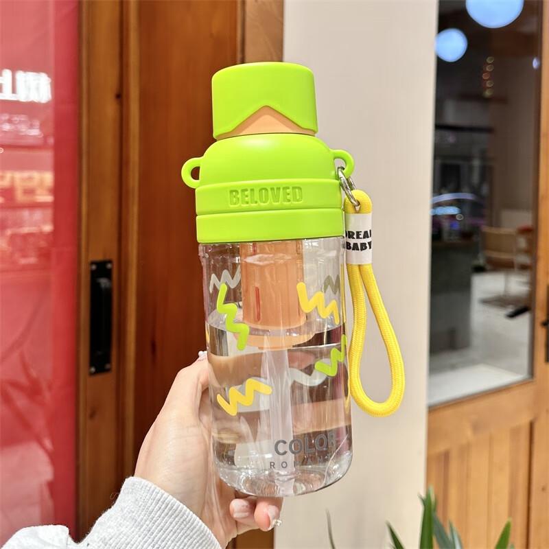 Zhiyue Cartoon Kids  Flip-Top Plastic Water Bottle