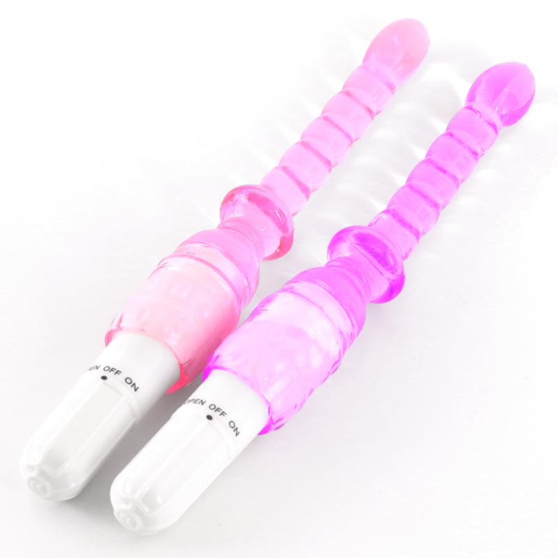 Electric Vibrating Silicone Anal Plug with Pull Beads - Erotic Massager for Women