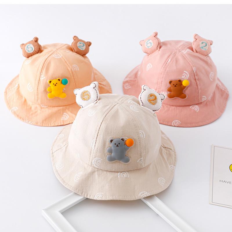 Niedlicher Baumwoll-Babysonnenhut für Jungen und Mädchen Frühling Herbst Fischerhut
