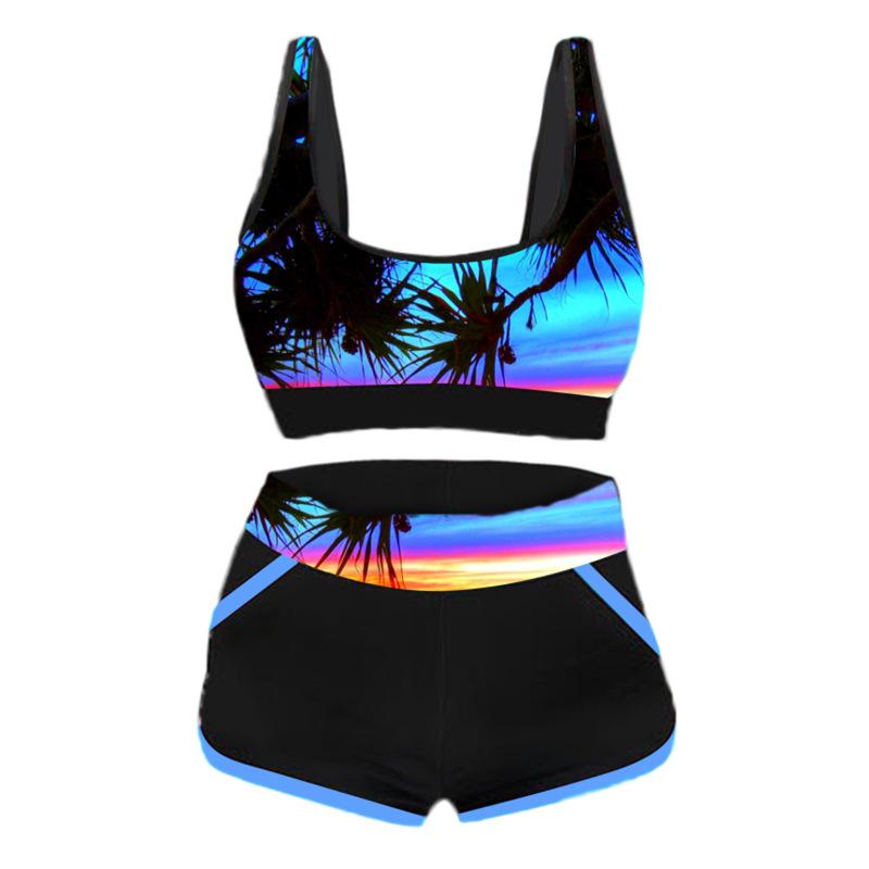 2023 Custom Print Women's Wide Strap Bikini Swimsuit