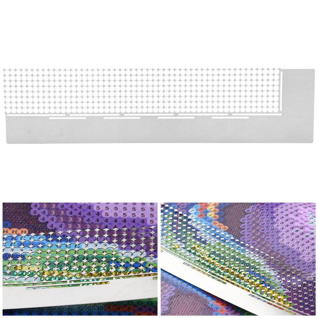  Ruler  Hand‑Made 5D Stainless Steel Embroidery 400 Holes Dotting