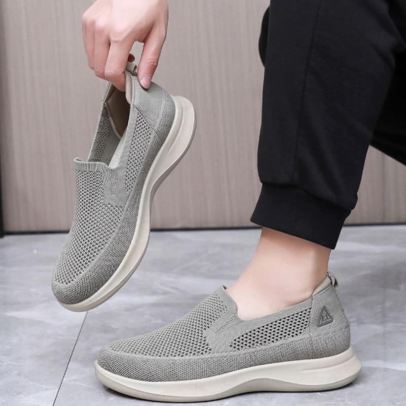 Fashion Men's Loafers Summer Breathable Mesh Casual Shoes Comfort Walking Flats Outdoor Non Slip Sneakers Canvas Flats Zapatillas Hombre