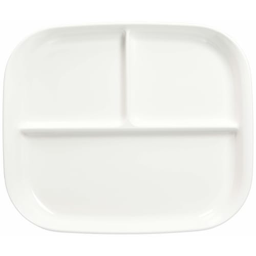 Pearl Metal Dish, Divided Square Plate, Easy to Use, White, Made in Japan, K-6388
