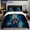 Biancheria da letto Azione Lionel Messi Stella dell'Argentina (1 * copripiumino + 2 * federa, senza nucleo) Set biancheria da letto 2D Piatto Regalo di Natale Compleanno