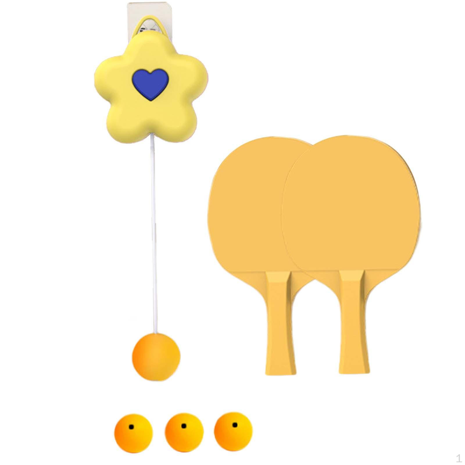 

Тренажер для настольного тенниса в помещении с регулируемой высотой для самостоятельной практики без Yellow 2 Paddles