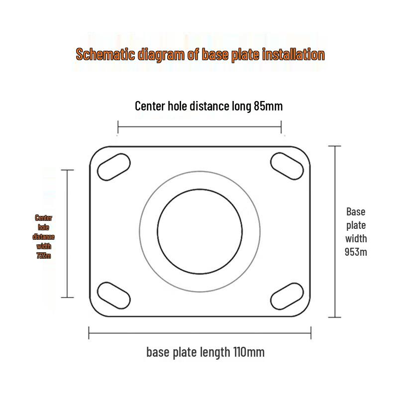Longdai Heavy-Duty Polyurethane Caster Wheel