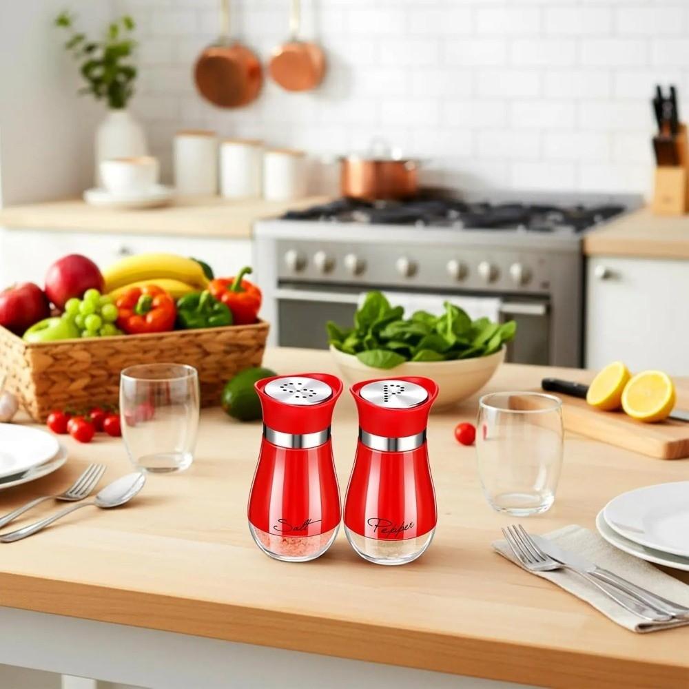 2Pcs Sealed Salt Pepper Shake Bottle Moisture-proof Sugar and Salt Container Home Cooking