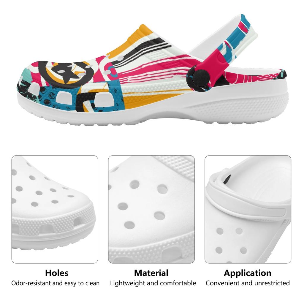 Colorful EVA Clogs Women Men Lightweight Breathable Slip On Garden Shoes Summer Beach Pool Bathroom Home Wear Pool Shower Use