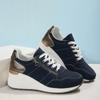 Nuevos zapatos vulcanizados para mujer, moda Primavera 2024, zapatos informales con cuña de flores para mujer, zapatillas de deporte femeninas de gran tamaño