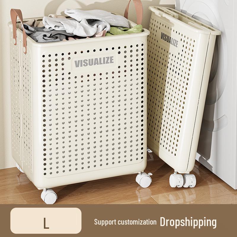Multifunctional Large Capacity Folding Laundry Basket for Clothes and Bathroom Storage.
