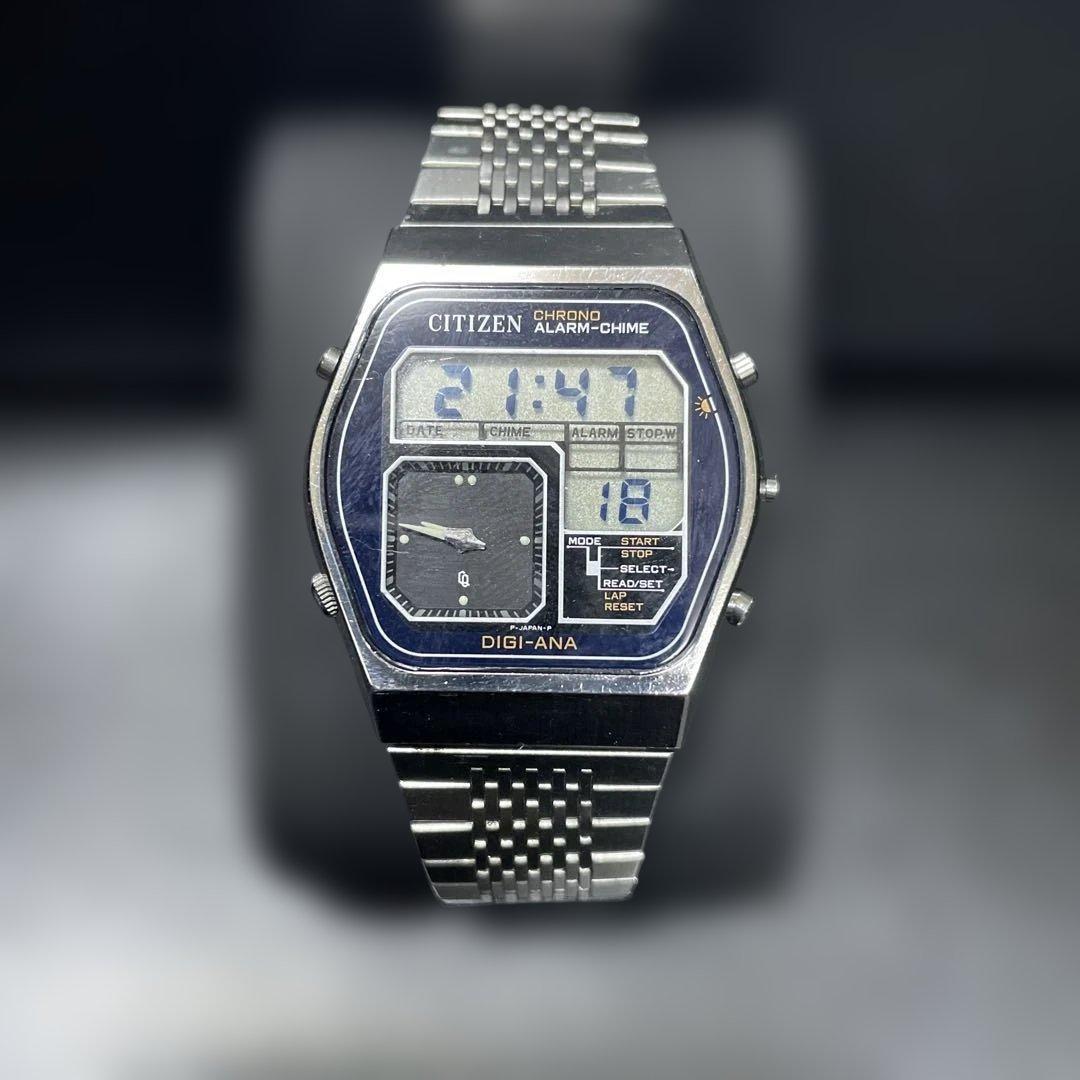 Used Rare Citizen digital/ana/digital dual time good condition working item