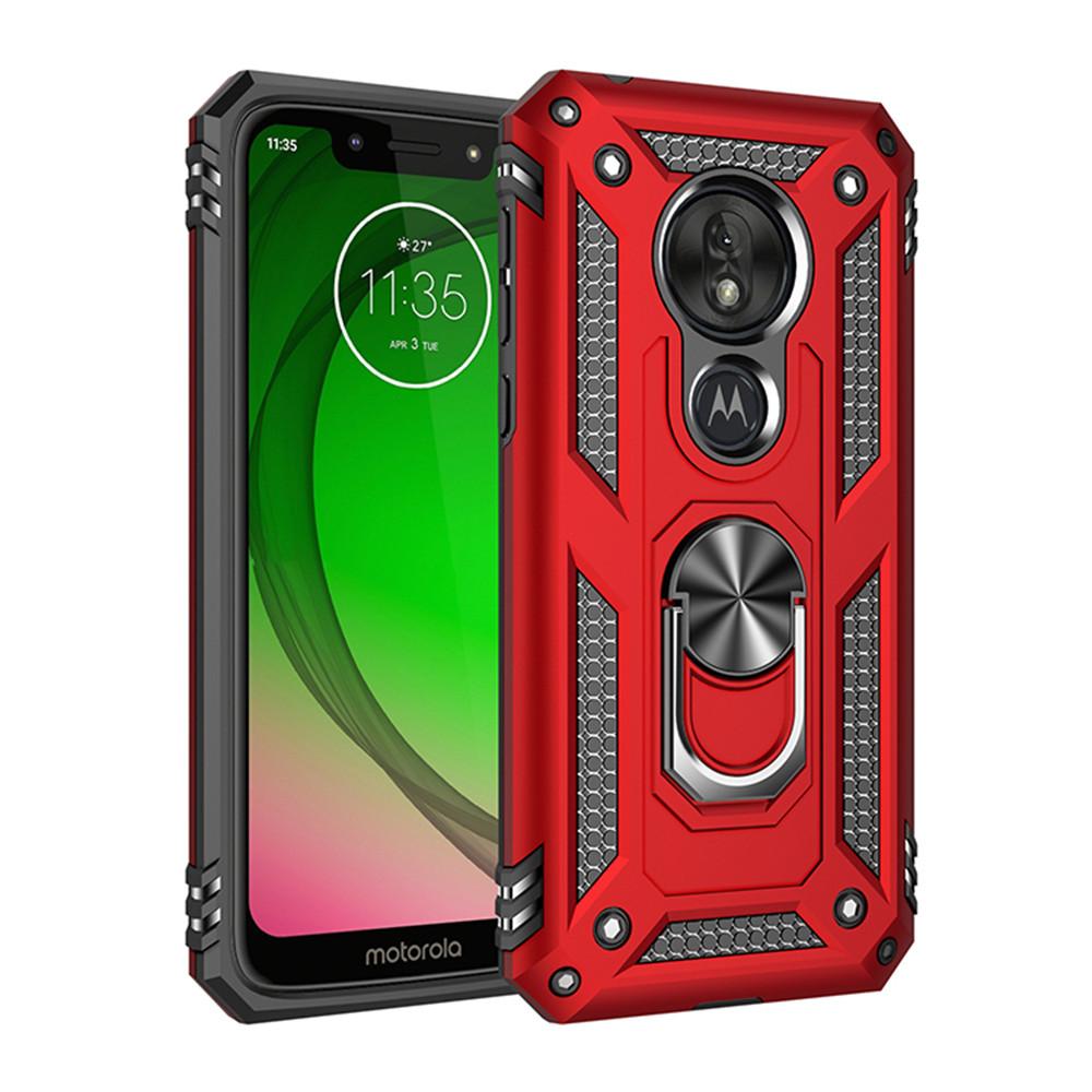 

Чехол для Moto G7 Play для Motorola Moto G6 G7 Plus G8 Power Lite G9 Play, чехол с кольцом-держателем для Moto E5 E6 E6S E6i E7 Power For Moto G8 Play красный
