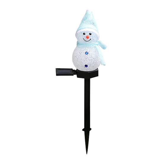 Solar Powered Snowman Stake Light Outdoor Christmas Decoration for Yard Garden & Pathway Auto On/Off Waterproof Festive Atmosphere Lights