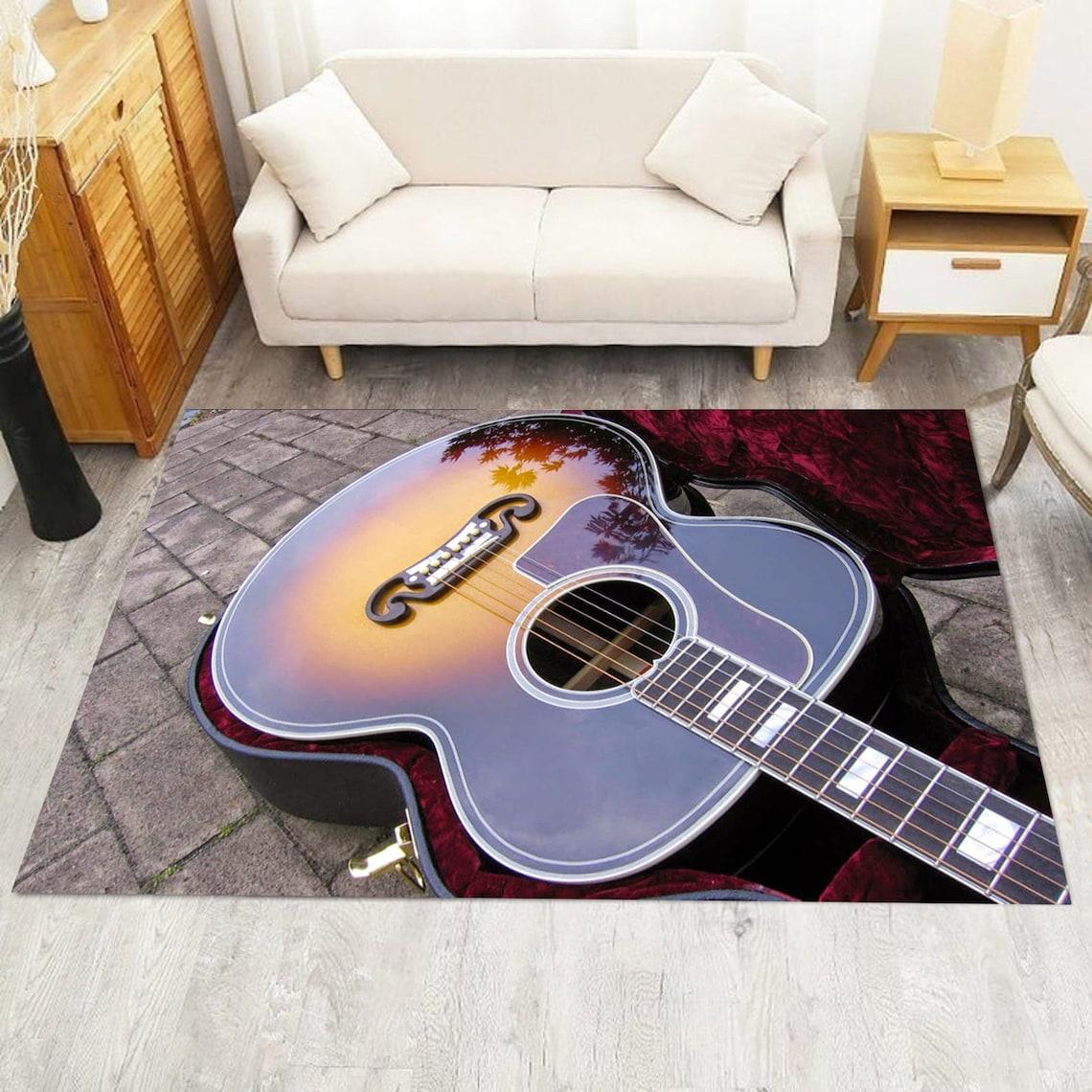 

Музичний килим Килимок для вітальні Килимок для гітари Килимок для гітари Подарунок Популярний килим Барвистий килим для вітальні Музичний декор кімнати 40x120cm