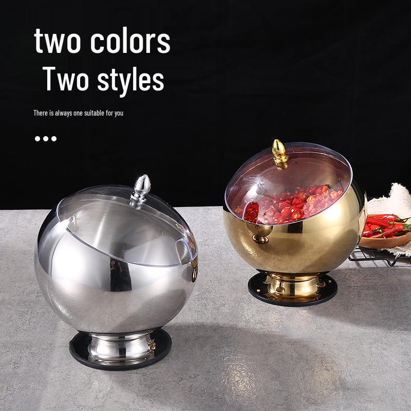Korean-Style Stainless Steel Slanted Bowl for Hot Pot and Self-Service Seasoning