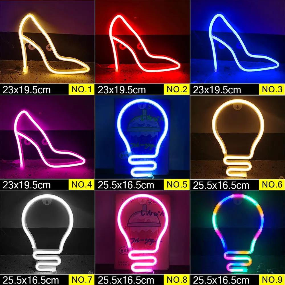 LED Neon Nattlys Skilt Veggkunst Skilt Nattlampe Jul Bursdagsgave Bryllupsfest Vegghengt Neonlampe Hjemmedekor