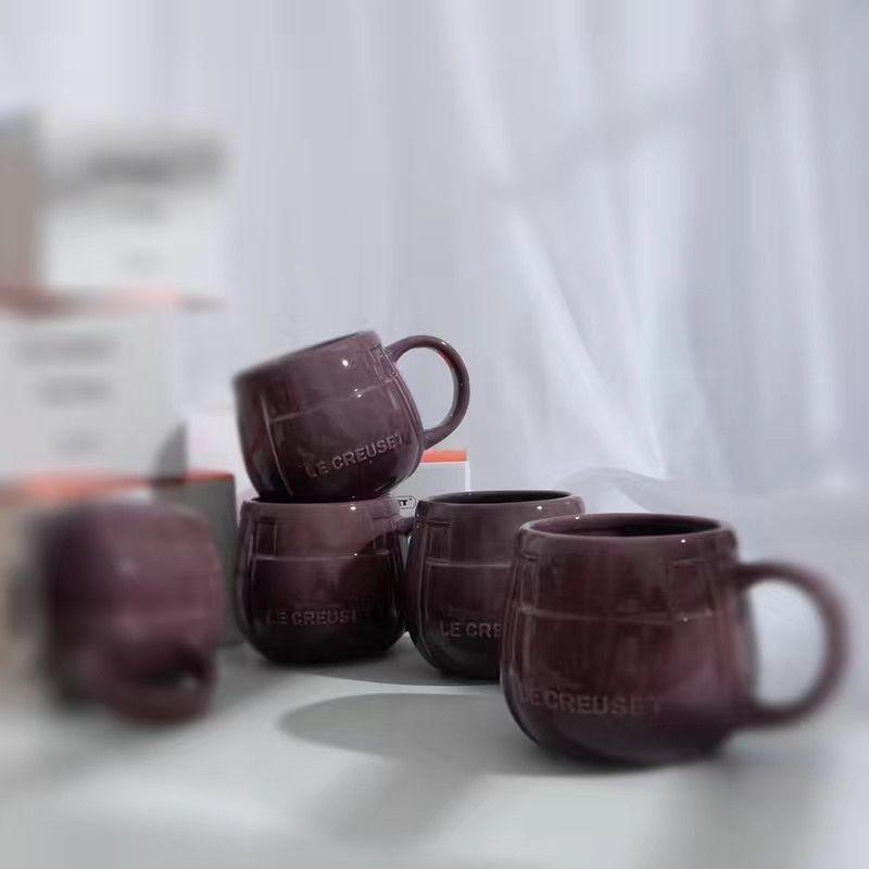 

French Rainbow Style Series Big Belly Cup Coffee Cup Mug Tea Cup Ceramic Household Water Drinkware 301-400ml