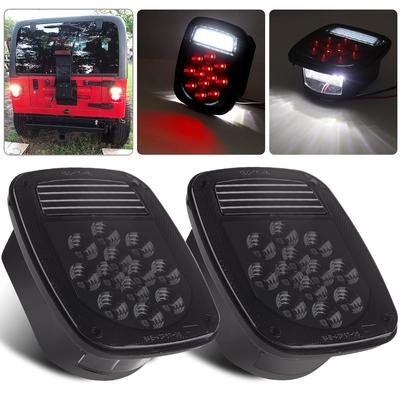 Smoked Universal Rear Square Combination 39 LED Signal Tail Lights