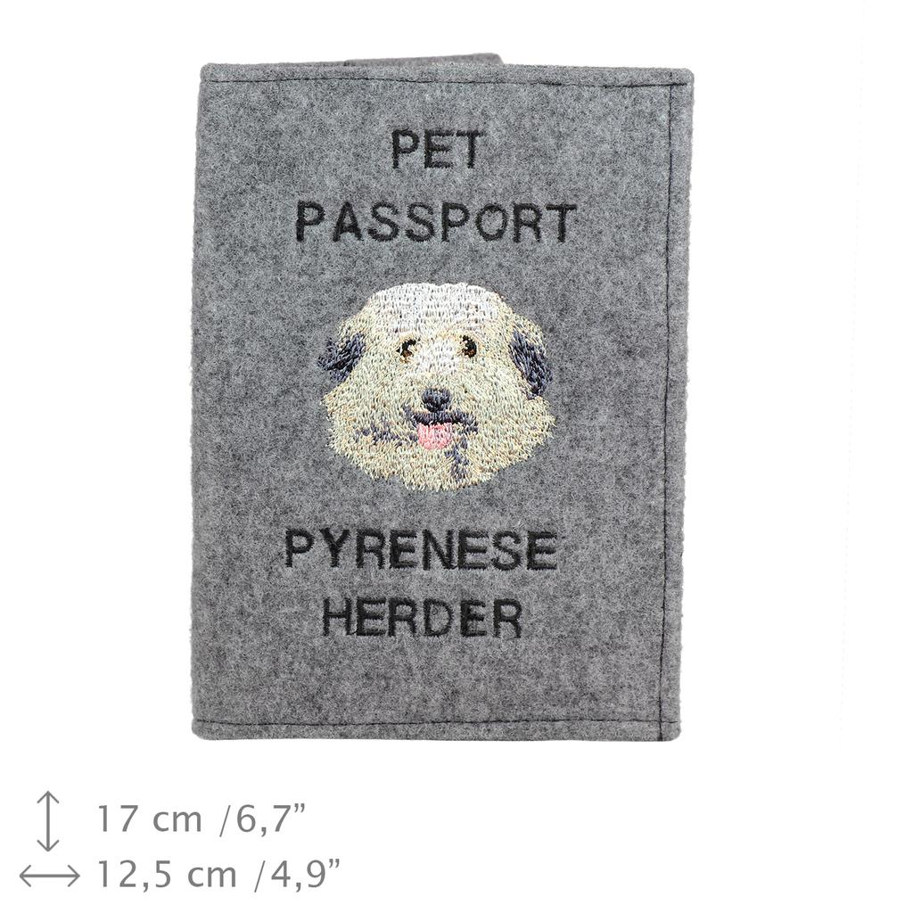 Pyrenean Sheepdog, Labri, Pyrenees Sheepdog - Dog Passport Case, Document Case, Gift for the Traveller from the Art-Dog Brand
