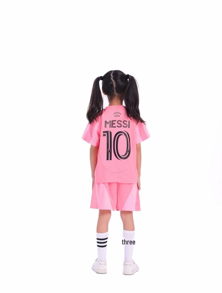 2025-26 Miami Home Pink Messi #10 Soccer Jersey, Kids & Adults Sizes 14-3XL