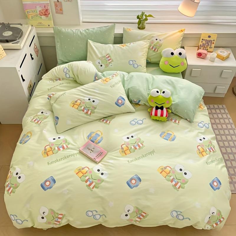 Bed Three-Piece Set, Digital Printing Cartoon Series Double-Sided Printing Three-Piece Set