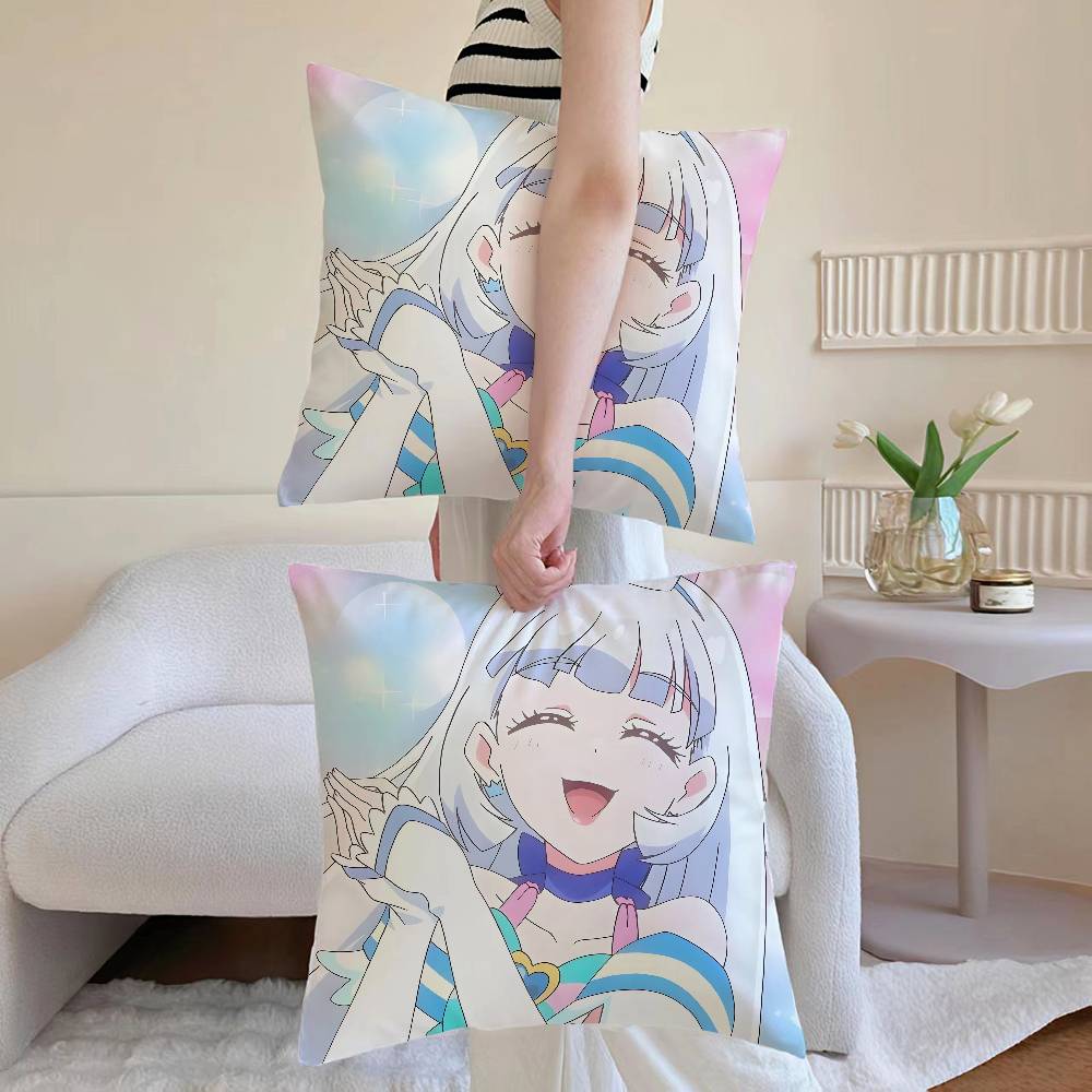 

N-Nekoyashiki Yuki Pillow Case Sofa and Living Room Decorative Cushion Covers Dust-proof and Mite-proof Invisible Zipper 12x12Inch
