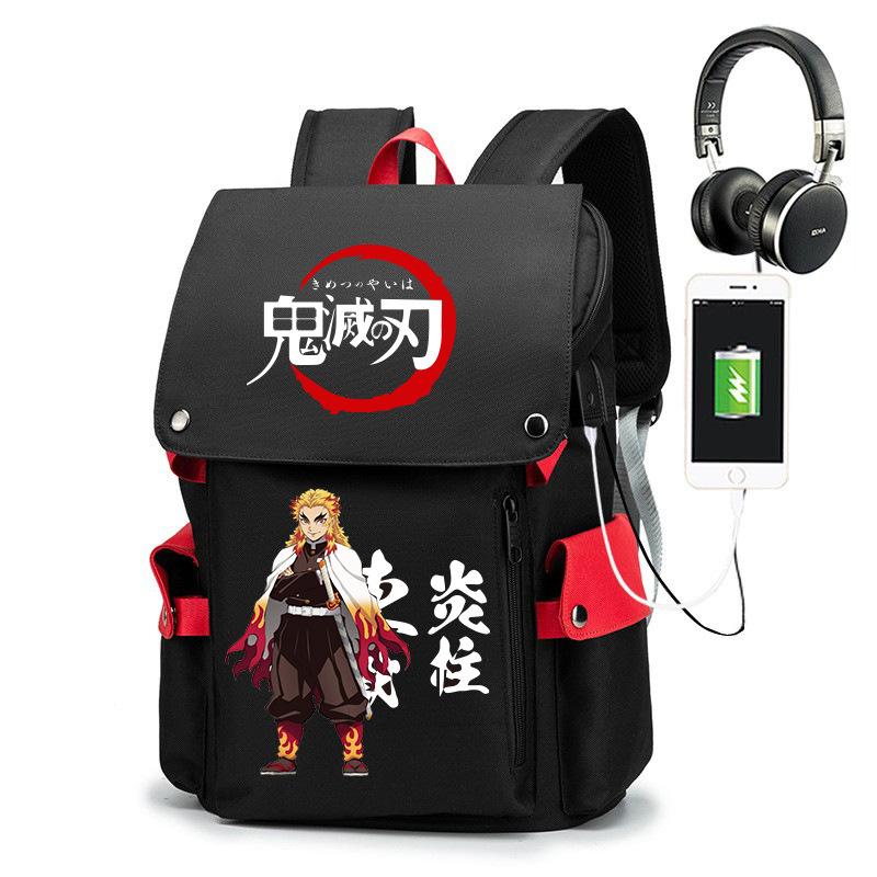 Japan Cartoon Comics Demon Slayer Collaboration Anime Student Large-capacity Printed Backpack 7543