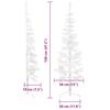 Artificial Half Christmas Tree with Stand Slim White 120 Cm