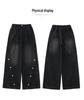 Girls' Wide-Leg Denim Pants, Loose Fit Casual Trousers for Spring and Autumn 2025