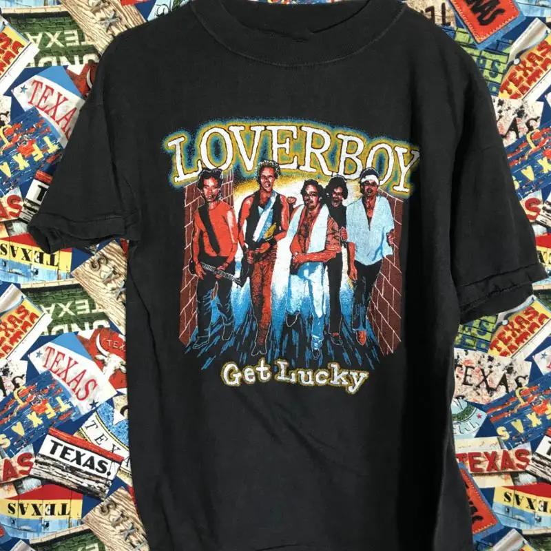 Loverboy Get Lucky Tour Cotton Adult T Shirt Mc973