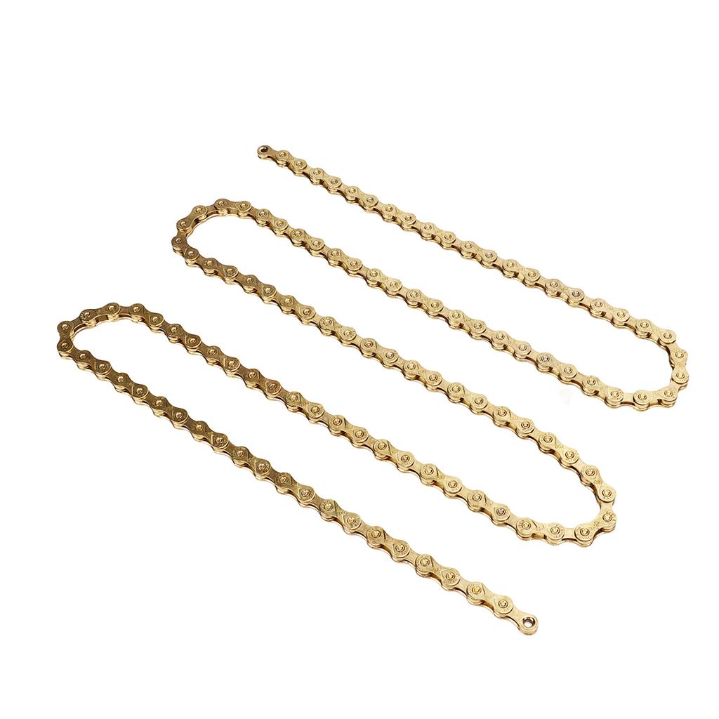 Bike Chain 9 Speed Fully Electroplated Gold Chain Mountain Road Variable Speed Bike Chain Replacement Parts