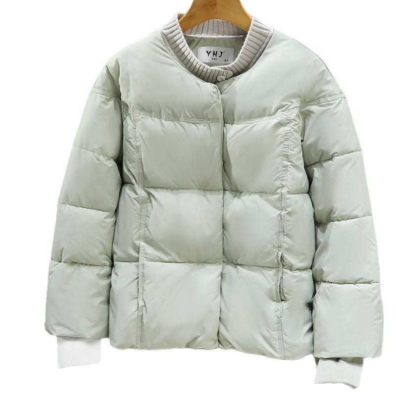 Fake Two-piece Knitted Splicing Down Cotton-padded Jacket for Women's 2025 Autumn and Winter New Women's Clothing Thickened Warm Cotton-padded Jacket