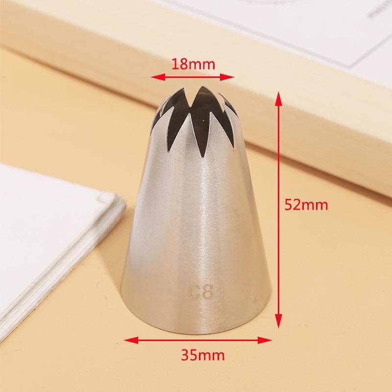

#C10 #C9 #C8 Large Stainless Steel Pastry Nozzles Icing Piping Tips Cream Rose Cake Decorating Cupcake Kitchen Baking Tools