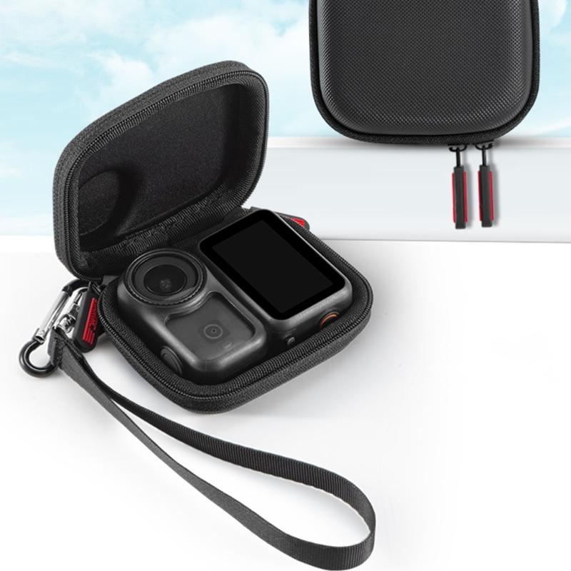 Shockproof Storage Bag Hard Protective Carrying Case For Dedicated Model Camera With Carabiner Clip And Soft Interior