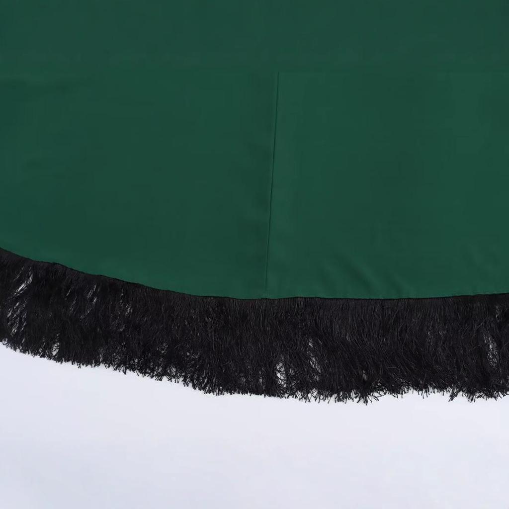 Spring 2025 Women's Fashion: Loose Batwing Sleeve Long Dress with Tassel Detail