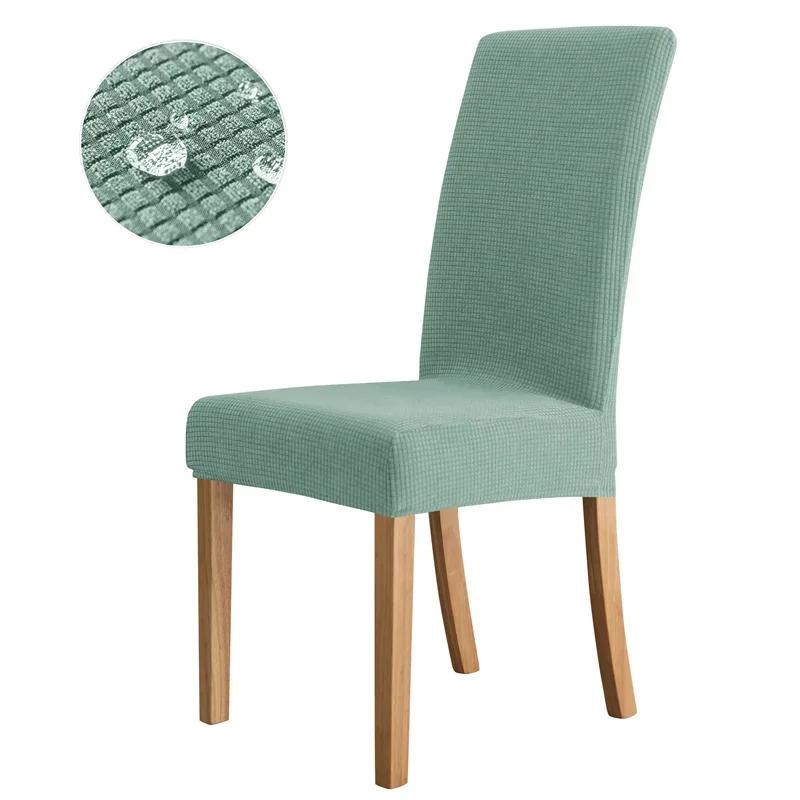 Waterproof Chair Cover Dining Room Stretch Chair Covers for M Large Chair Polar Fleece Seat Slipcovers for Party Wedding Home